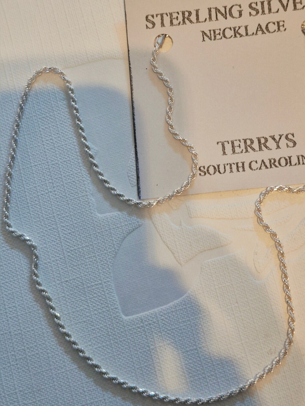 Brand New Sterling Silver Rope Chain Necklace ✨️